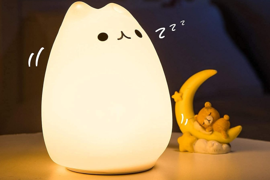 Color Changing Silicone Cat Night Light