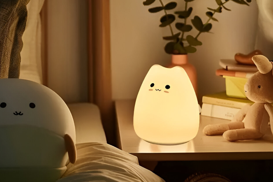 Color Changing Silicone Cat Night Light